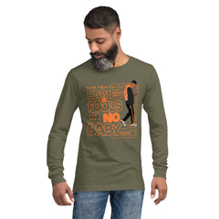 "God Protects Fools" Unisex Long Sleeve Tee (Man Version) | Orange