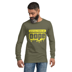 "Spiritual People" Unisex Long Sleeve Tee (Solid) | Yellow