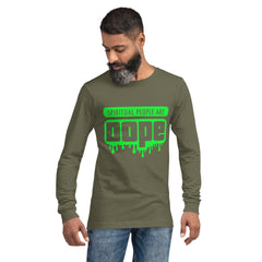 "Spiritual People" Unisex Long Sleeve Tee (Solid) | Lime