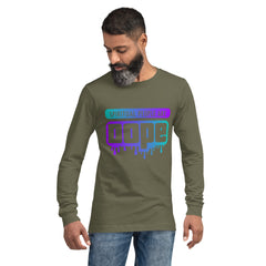 "Spiritual People" Unisex Long Sleeve Tee (Gradient) | Cyan/Purple