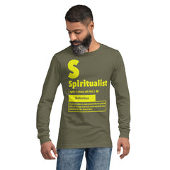 "Spiritualist" Unisex Long Sleeve Tee (Solid) | Yellow