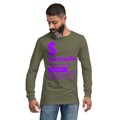 "Spiritualist" Unisex Long Sleeve Tee (Solid) | Galaxy Purple