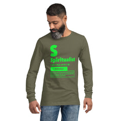 "Spiritualist" Unisex Long Sleeve Tee (Solid) | Lime