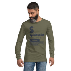 "Spiritualist" Unisex Long Sleeve Tee (Solid) | Gray