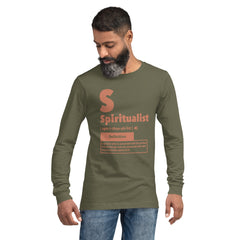 "Spiritualist" Unisex Long Sleeve Tee (Solid) | Beige