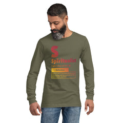 "Spiritualist" Unisex Long Sleeve Tee (Gradient) | Yellow/Peach