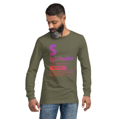 "Spiritualist" Unisex Long Sleeve Tee (Gradient) | Peach/Purple