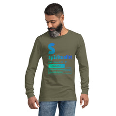 "Spiritualist" Unisex Long Sleeve Tee (Gradient) | Cyan/Blue