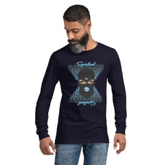 "Spiritual Gang" Unisex Long Sleeve Tee (Beige) | Light Blue