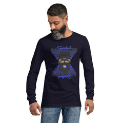 "Spiritual Gang" Unisex Long Sleeve Tee (Beige) | Blue