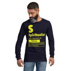 "Spiritualist" Unisex Long Sleeve Tee (Solid) | Yellow