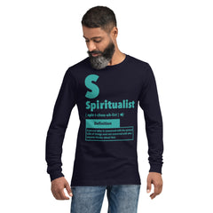 "Spiritualist" Unisex Long Sleeve Tee (Solid) | Teal