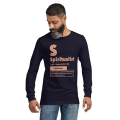 "Spiritualist" Unisex Long Sleeve Tee (Solid) | Beige