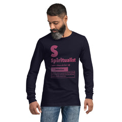 "Spiritualist" Unisex Long Sleeve Tee (Gradient) | Berry