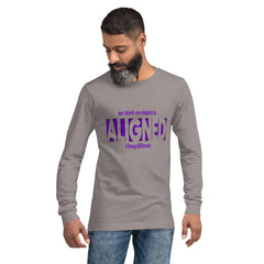 "Aligned" Unisex Long Sleeve Tee (Brag Version) | Third Eye Chakra