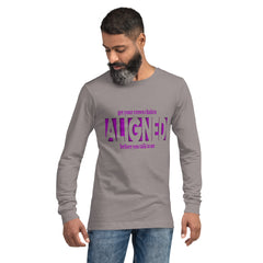 "Aligned" Unisex Long Sleeve Tee (No Talking Version) | Crown Chakra