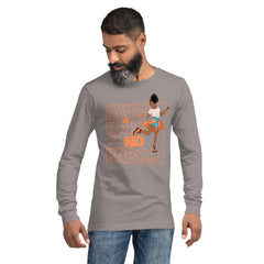 "God Protects Fools" Unisex Long Sleeve Tee (Woman Version) | Peach