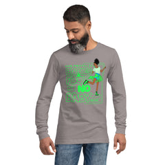 "God Protects Fools" Unisex Long Sleeve Tee (Woman Version) | Lime