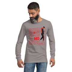 "God Protects Fools" Unisex Long Sleeve Tee (Man Version) | Red