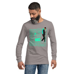 "God Protects Fools" Unisex Long Sleeve Tee (Man Version) | Cyan