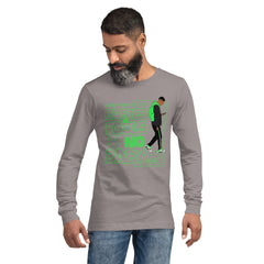 "God Protects Fools" Unisex Long Sleeve Tee (Man Version) | Green