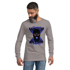 "Spiritual Gang" Unisex Long Sleeve Tee (Cocoa) | Blue