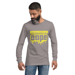 "Spiritual People" Unisex Long Sleeve Tee (Solid) | Yellow