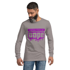 "Spiritual People" Unisex Long Sleeve Tee (Solid) | Electric Purple