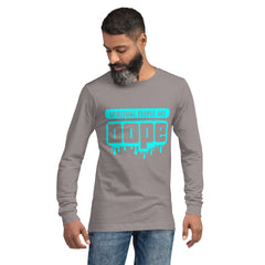 "Spiritual People" Unisex Long Sleeve Tee (Solid) | Cyan