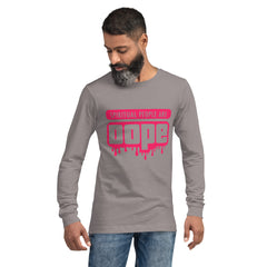 "Spiritual People" Unisex Long Sleeve Tee (Solid) | Pink