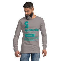 "Spiritualist" Unisex Long Sleeve Tee (Solid) | Teal