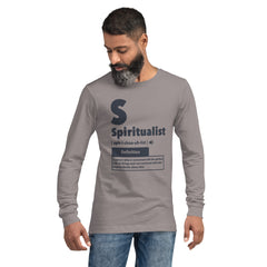 "Spiritualist" Unisex Long Sleeve Tee (Solid) | Gray