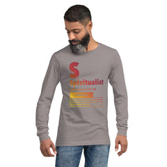 "Spiritualist" Unisex Long Sleeve Tee (Gradient) | Yellow/Peach