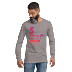 "Spiritualist" Unisex Long Sleeve Tee (Gradient) | Pink/Purple