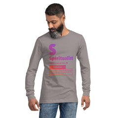 "Spiritualist" Unisex Long Sleeve Tee (Gradient) | Peach/Purple