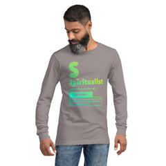 "Spiritualist" Unisex Long Sleeve Tee (Gradient) | Cyan/Yellow