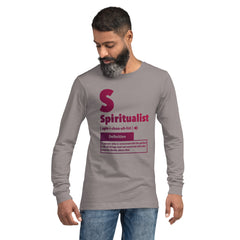 "Spiritualist" Unisex Long Sleeve Tee (Gradient) | Berry