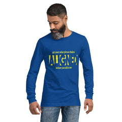 "Aligned" Unisex Long Sleeve Tee (No Talking Version) | Solar Plexus Chakra