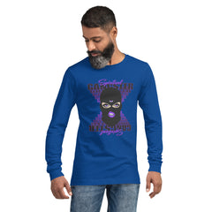 "Spiritual Gang" Unisex Long Sleeve Tee (White) | Purple