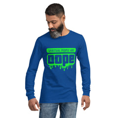 "Spiritual People" Unisex Long Sleeve Tee (Solid) | Lime