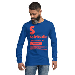 "Spiritualist" Unisex Long Sleeve Tee (Solid) | Salmon