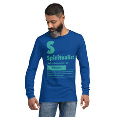 "Spiritualist" Unisex Long Sleeve Tee (Solid) | Teal