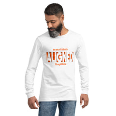 "Aligned" Unisex Long Sleeve Tee (Brag Version) | Sacral Chakra