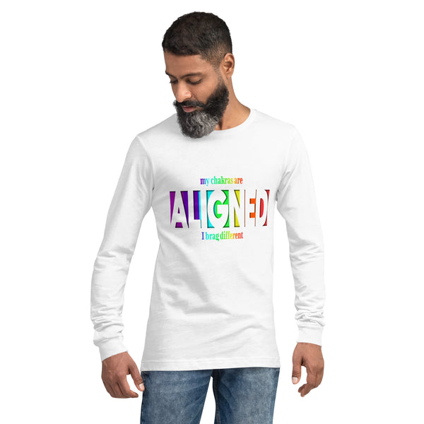 "Aligned" Unisex Long Sleeve Tee (Brag Version) | All Chakra's