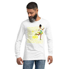 "God Protects Fools" Unisex Long Sleeve Tee (Woman Version) | Yellow