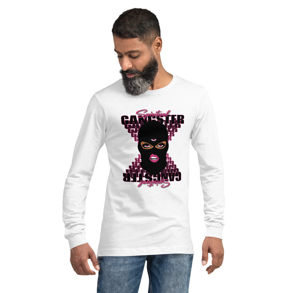 "Spiritual Gang" Unisex Long Sleeve Tee (Pecan) | Pink