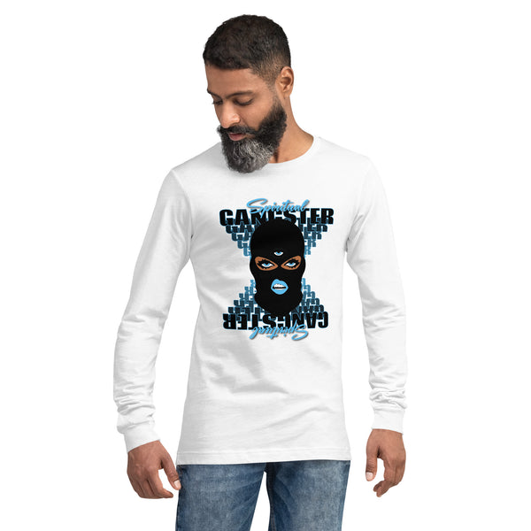 "Spiritual Gang" Unisex Long Sleeve Tee (Pecan) | Light Blue