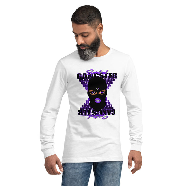 "Spiritual Gang" Unisex Long Sleeve Tee (Pecan) | Purple