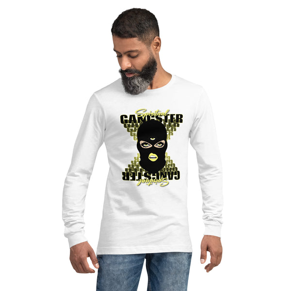 "Spiritual Gang" Unisex Long Sleeve Tee (White) | Yellow