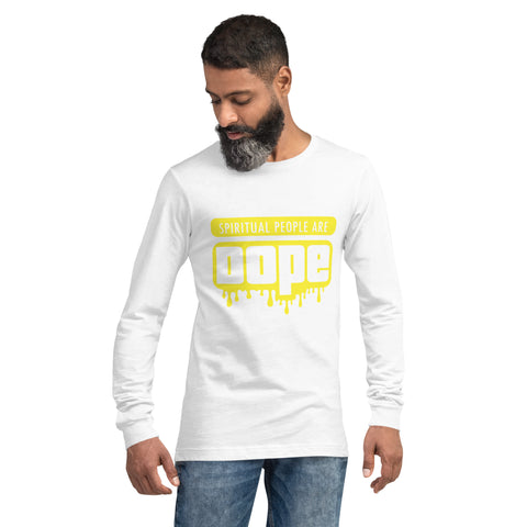 "Spiritual People" Unisex Long Sleeve Tee (Solid) | Yellow